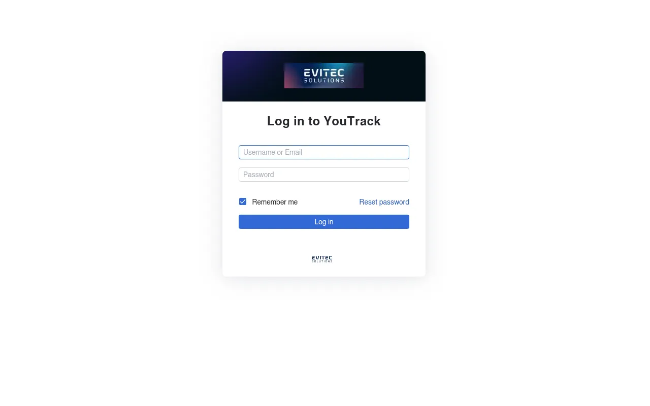 Screenshot of youtrack.evitec.com