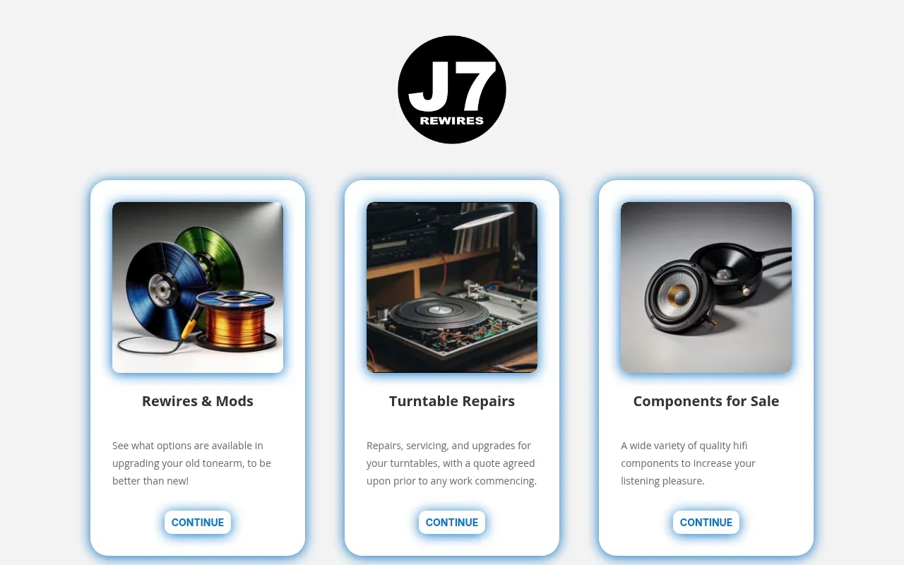 Screenshot of j7rewires.co.uk