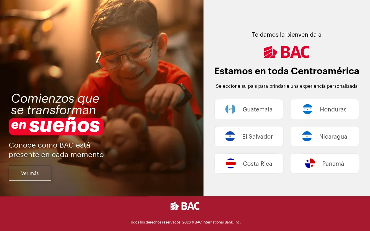 Screenshot of baccredomatic.com