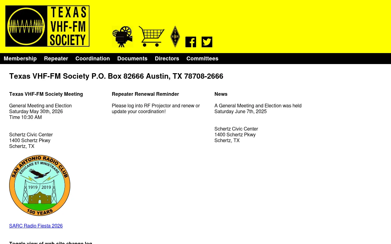 Screenshot of txvhffm.org