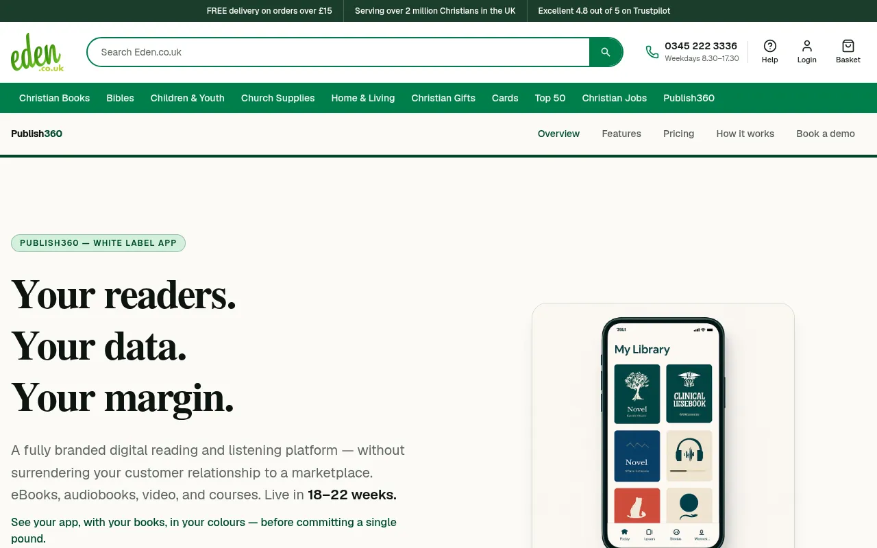Screenshot of eden.co.uk