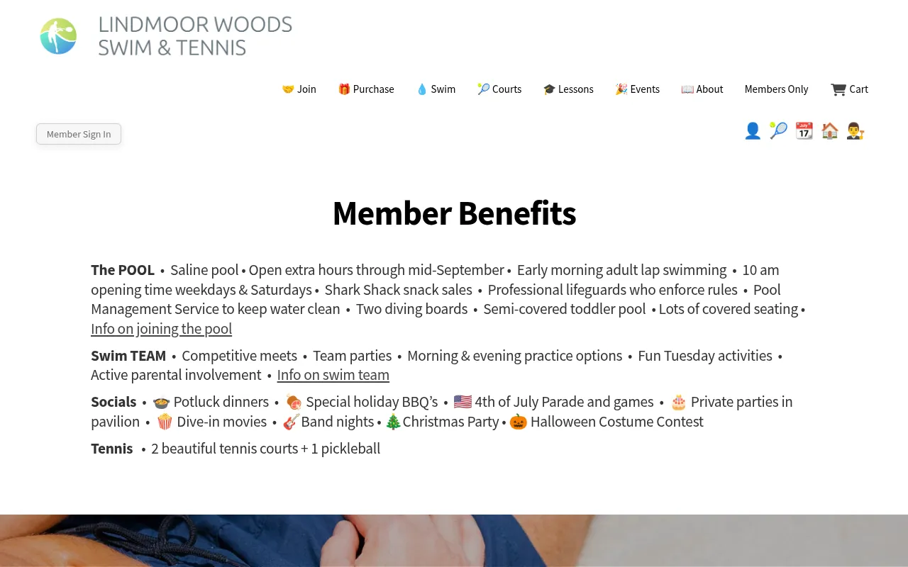 Screenshot of lindmoorwoodspool.com