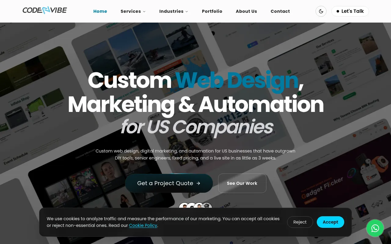 Screenshot of codenvibe.com