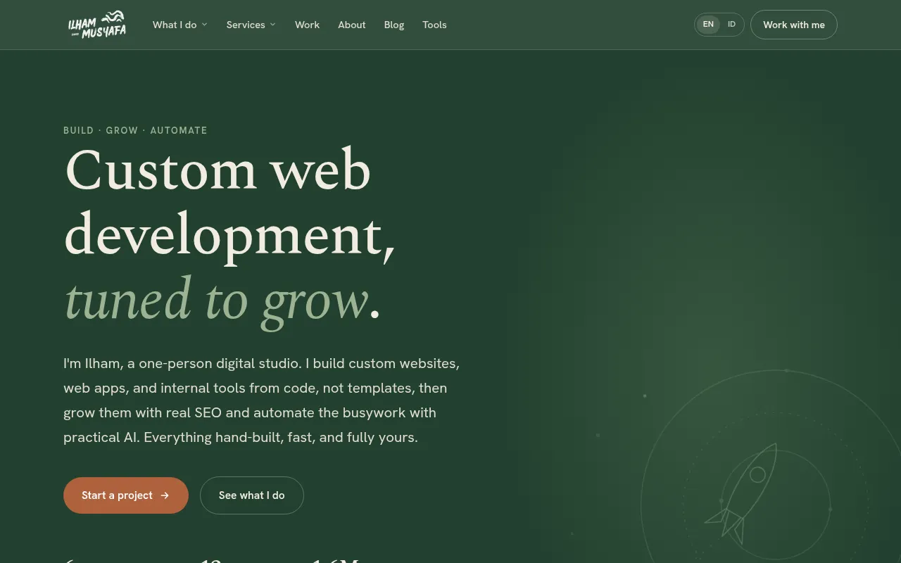 Screenshot of ilhammsf.com