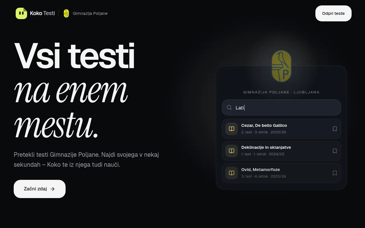 Screenshot of poljane-testi.si