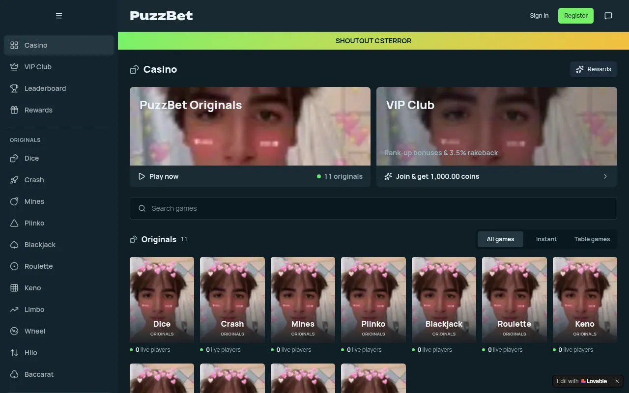 Screenshot of niggerbet.dev