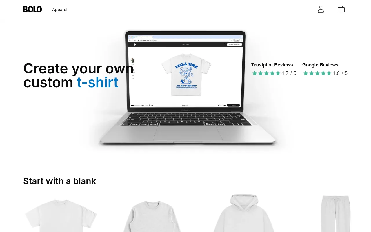 Screenshot of boloprint.com