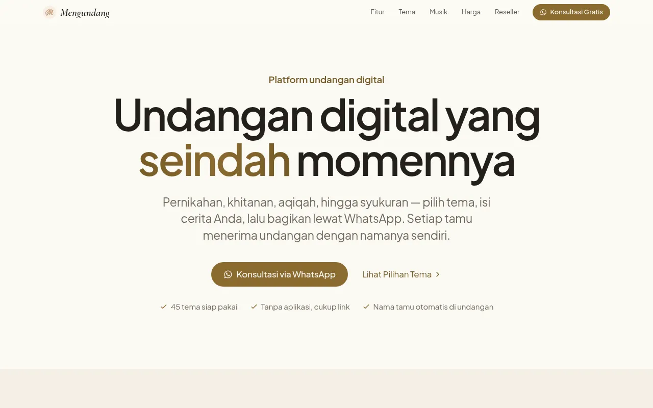 Screenshot of mengundang.co.id