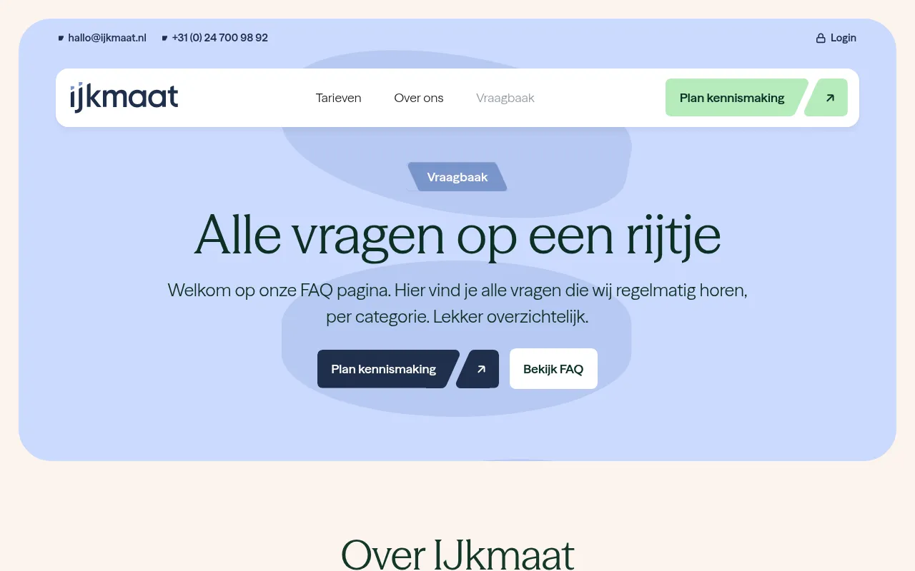 Screenshot of ijkmaat.nl