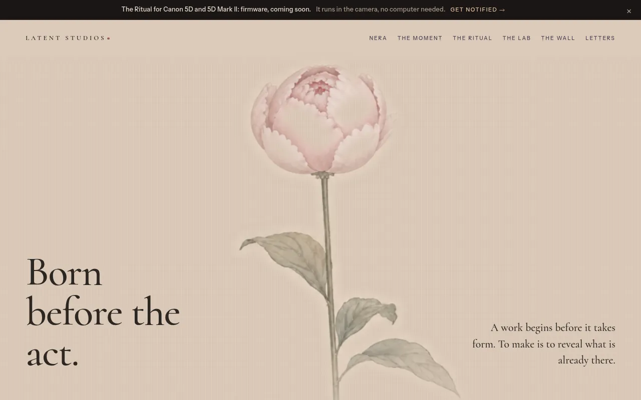 Screenshot of latentstudios.art