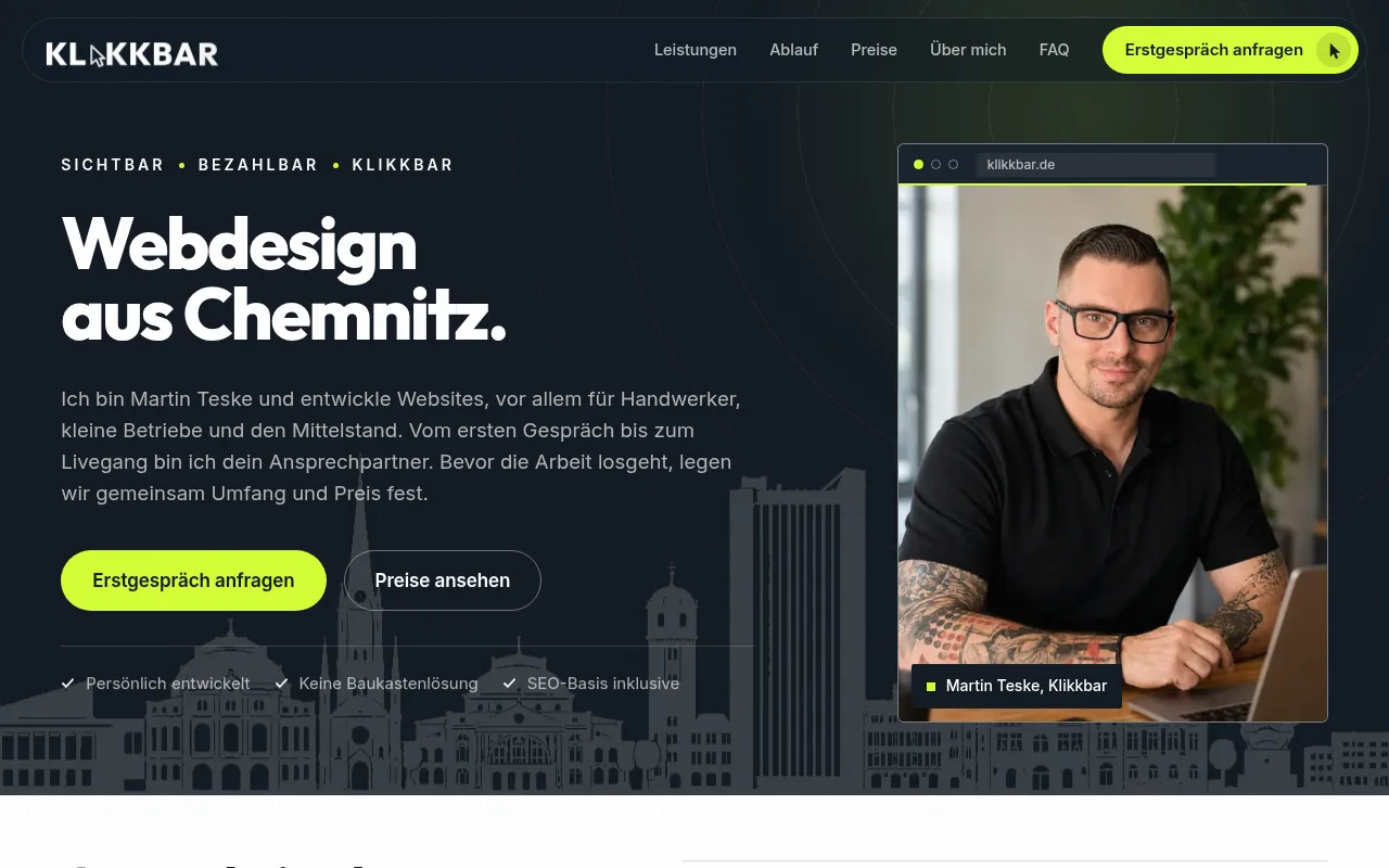 Screenshot of klikkbar.de