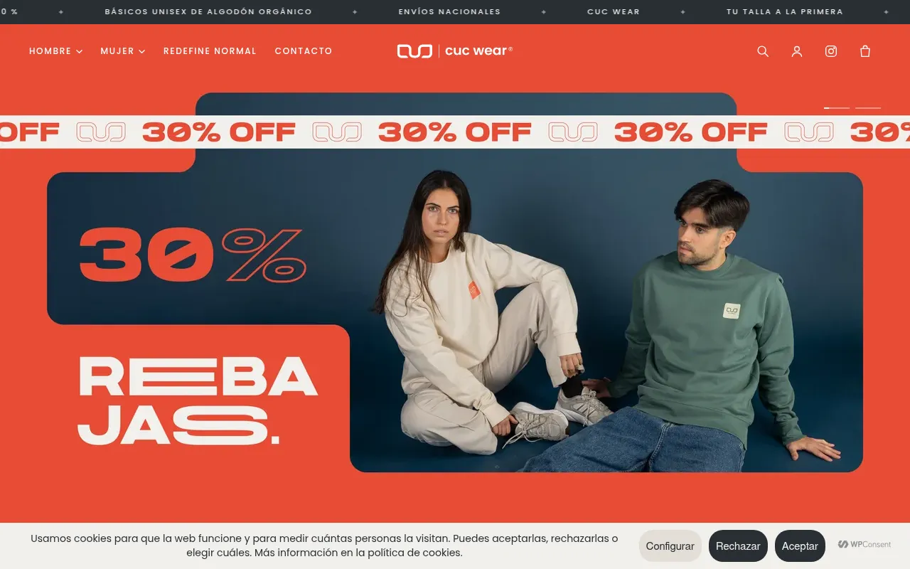 Screenshot of cucwear.com