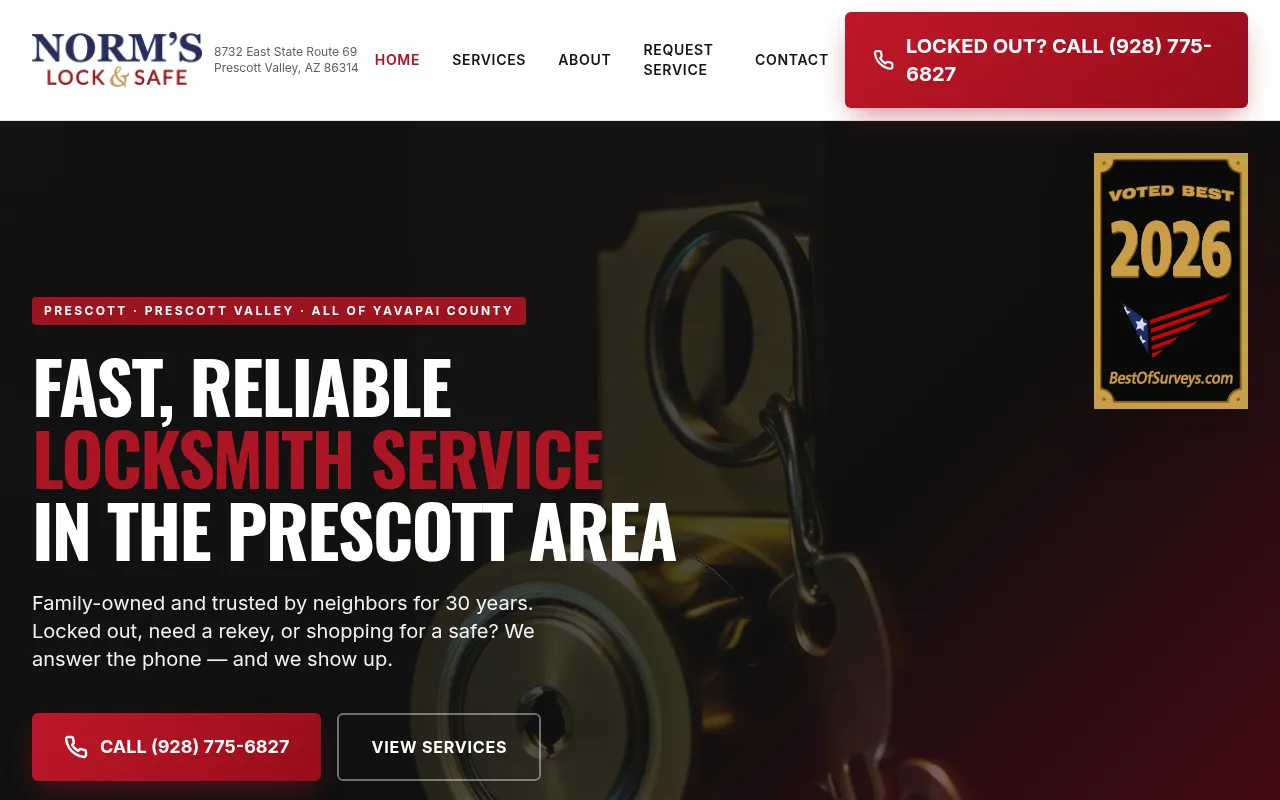 Screenshot of normslock.com