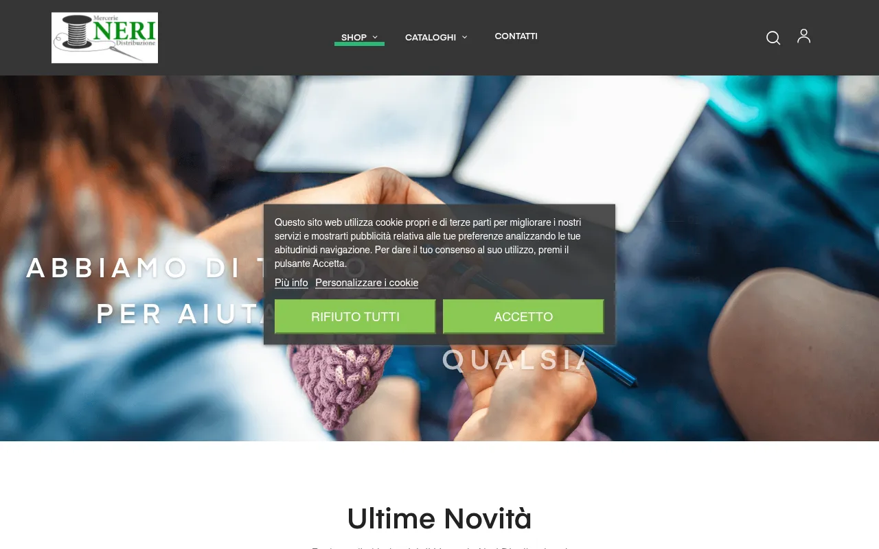Screenshot of mercerieneri.com