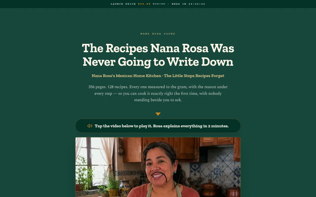 Screenshot of nanarosakitchen.store