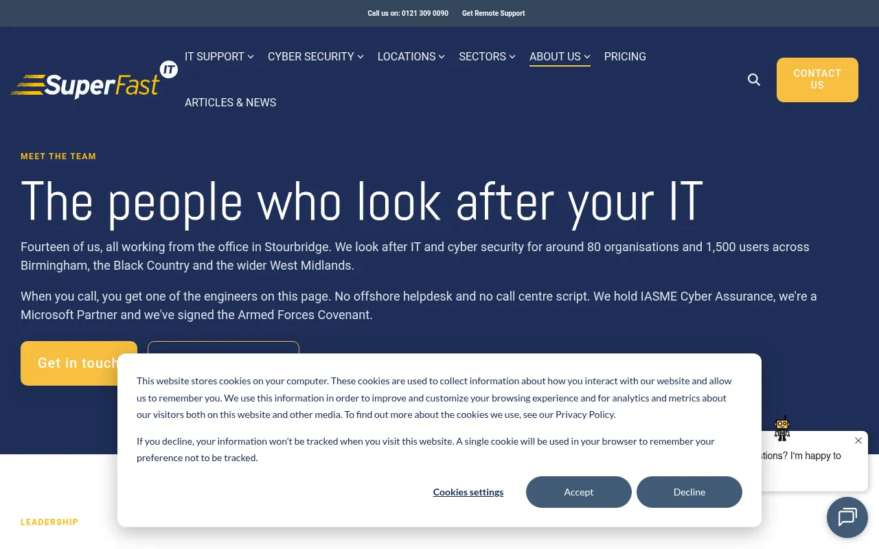 Screenshot of superfast-it.com