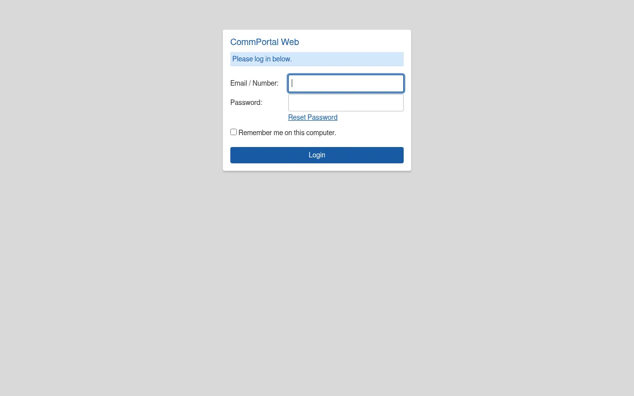 Screenshot of bucommportal.northland.net