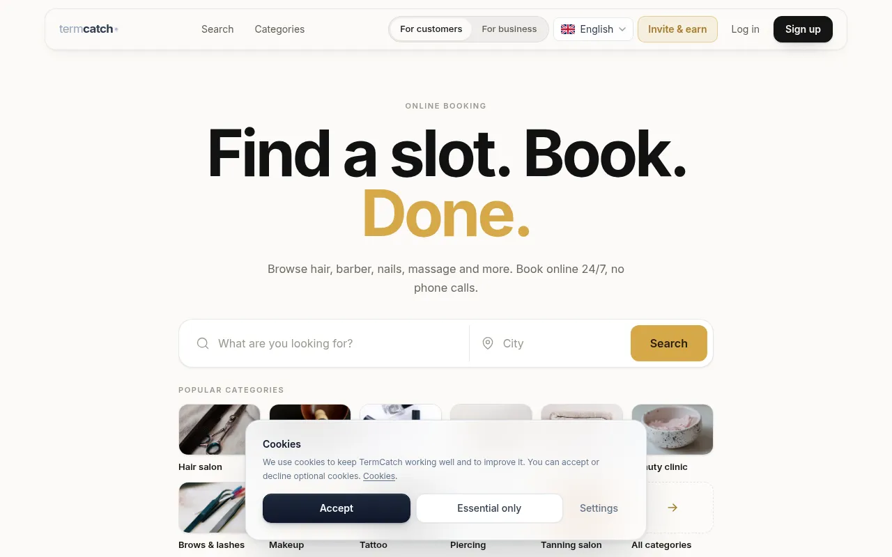 Screenshot of termcatch.com