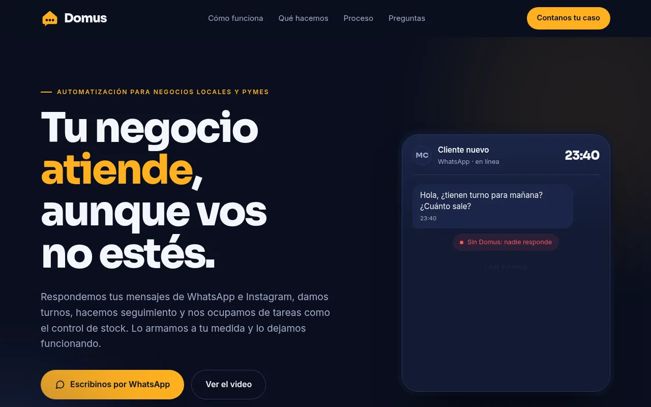 Screenshot of somosdomus.com.ar