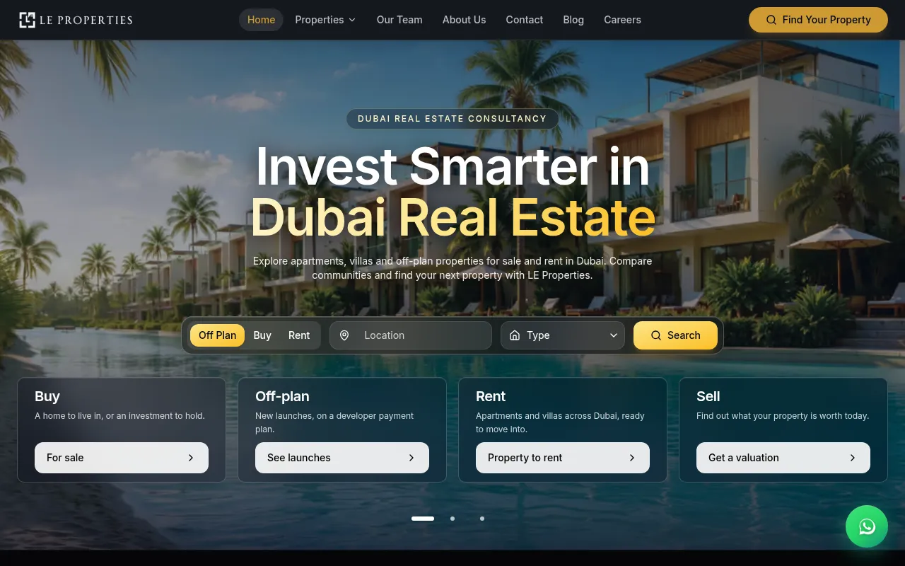 Screenshot of leproperties.ae