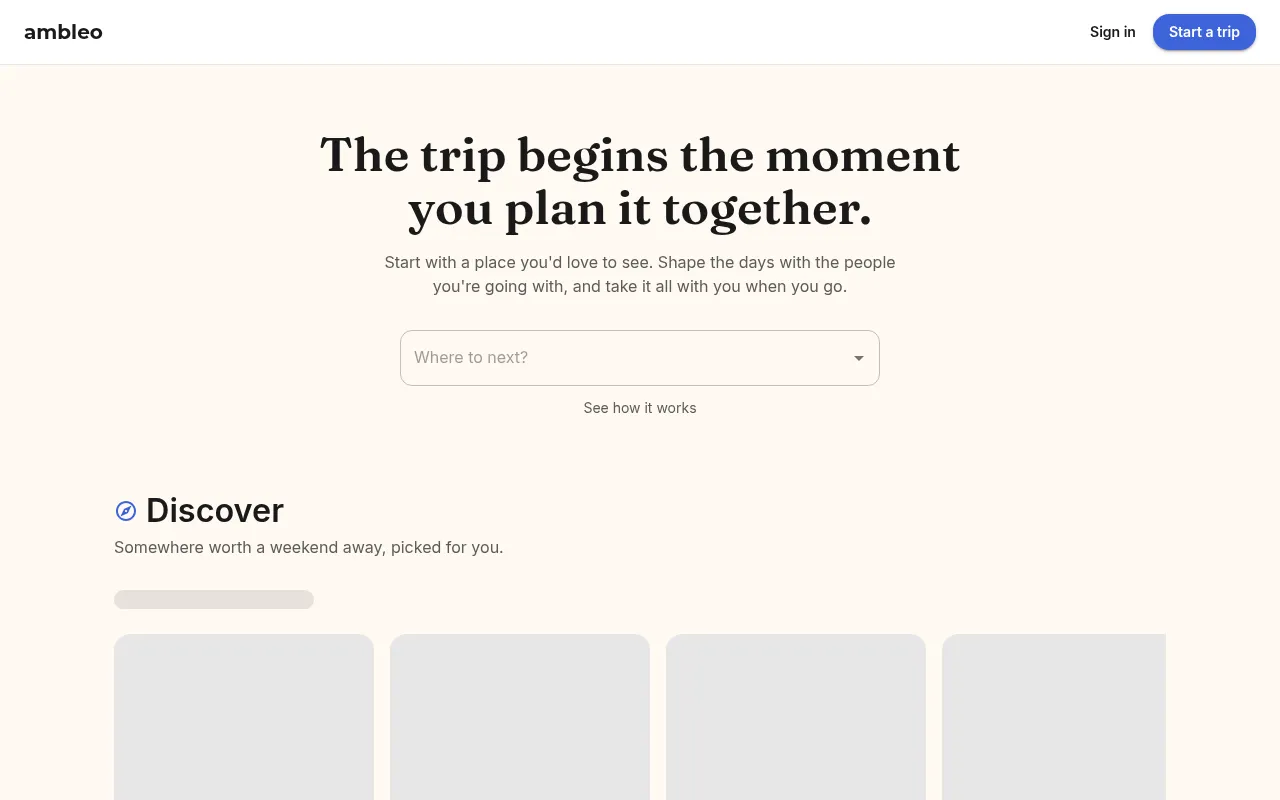 Screenshot of ambleo.io
