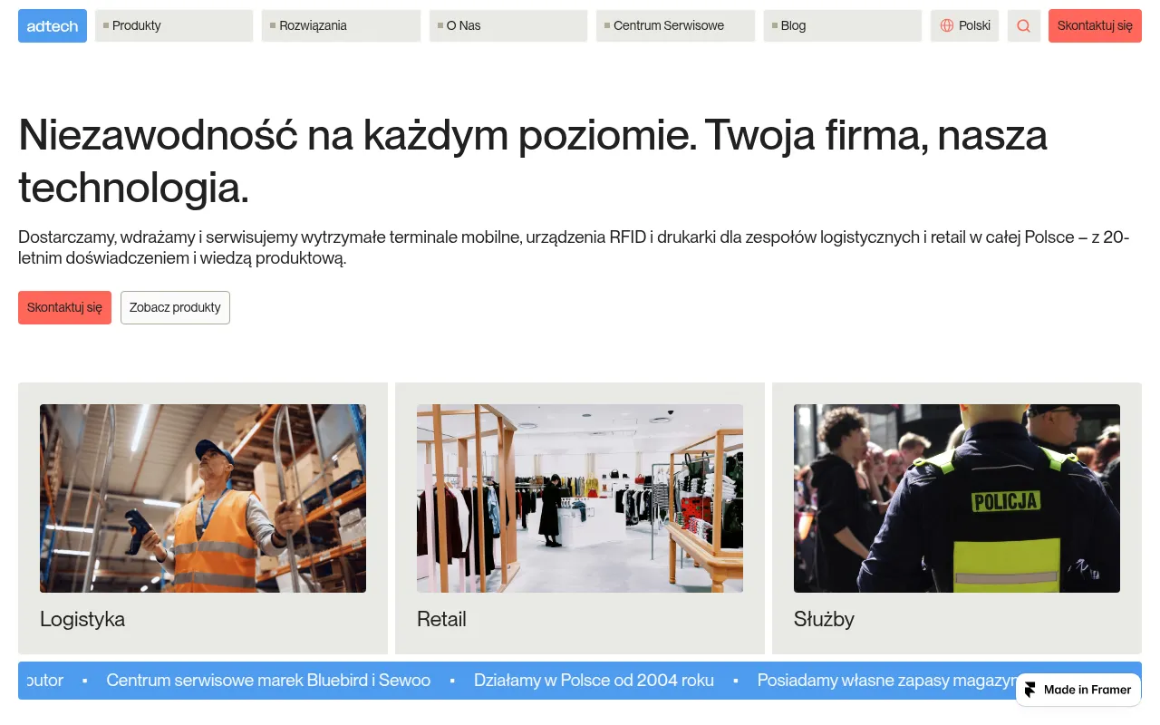 Screenshot of adtech.framer.website