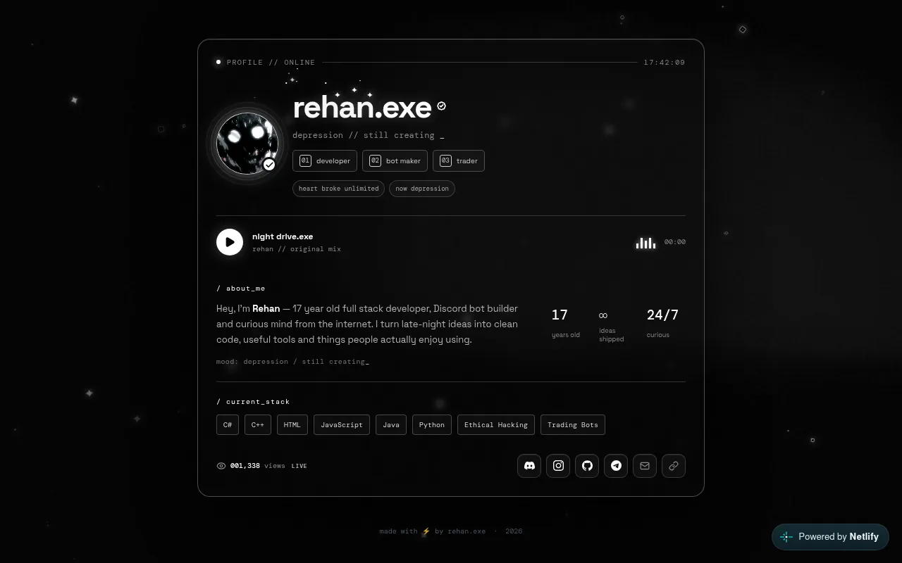 Screenshot of rehanexe.netlify.app
