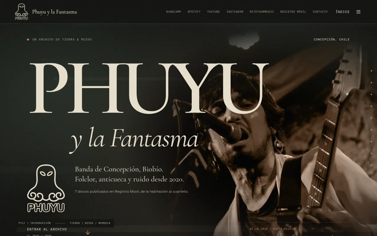 Screenshot of phuyufantasma.cl