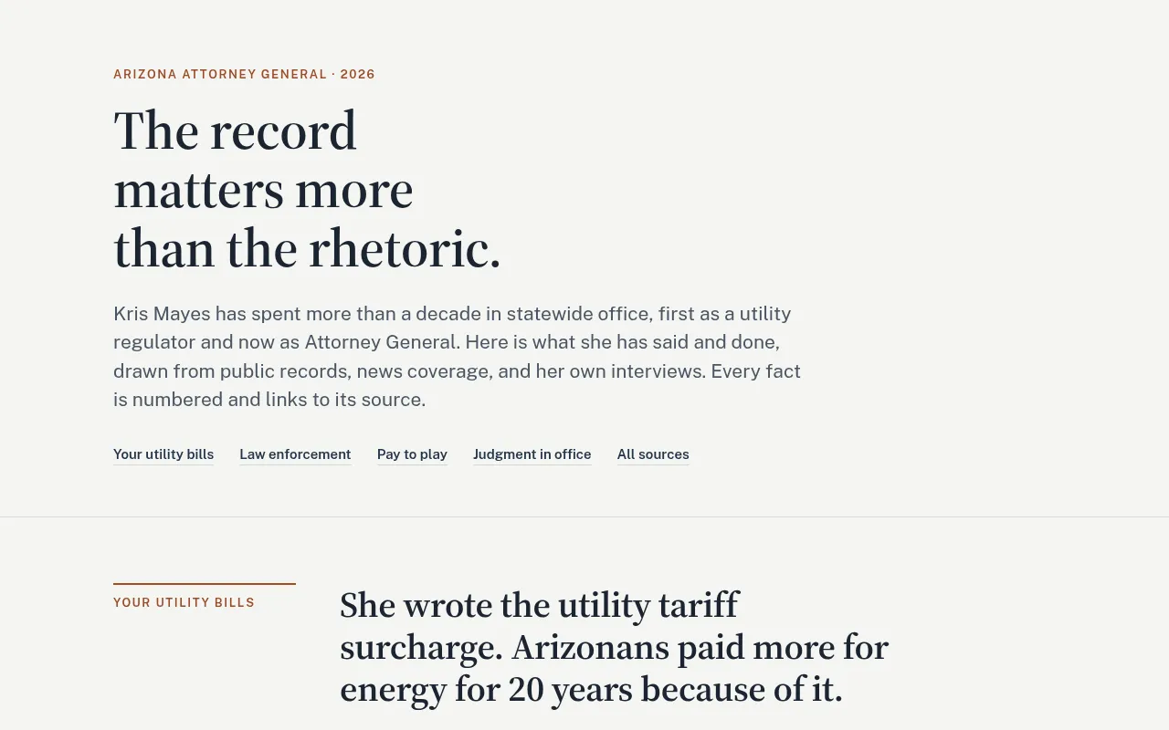 Screenshot of krismayesaz.com