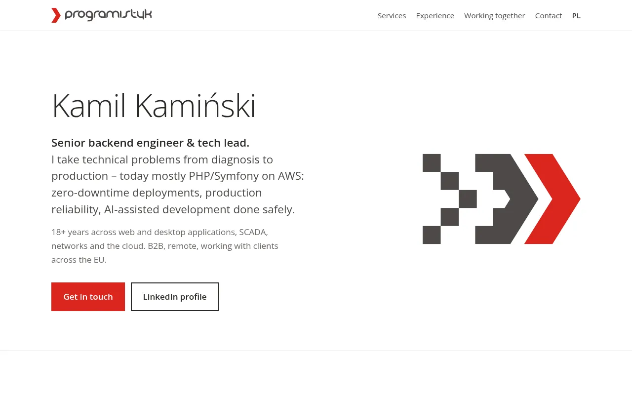 Screenshot of programistyk.pl