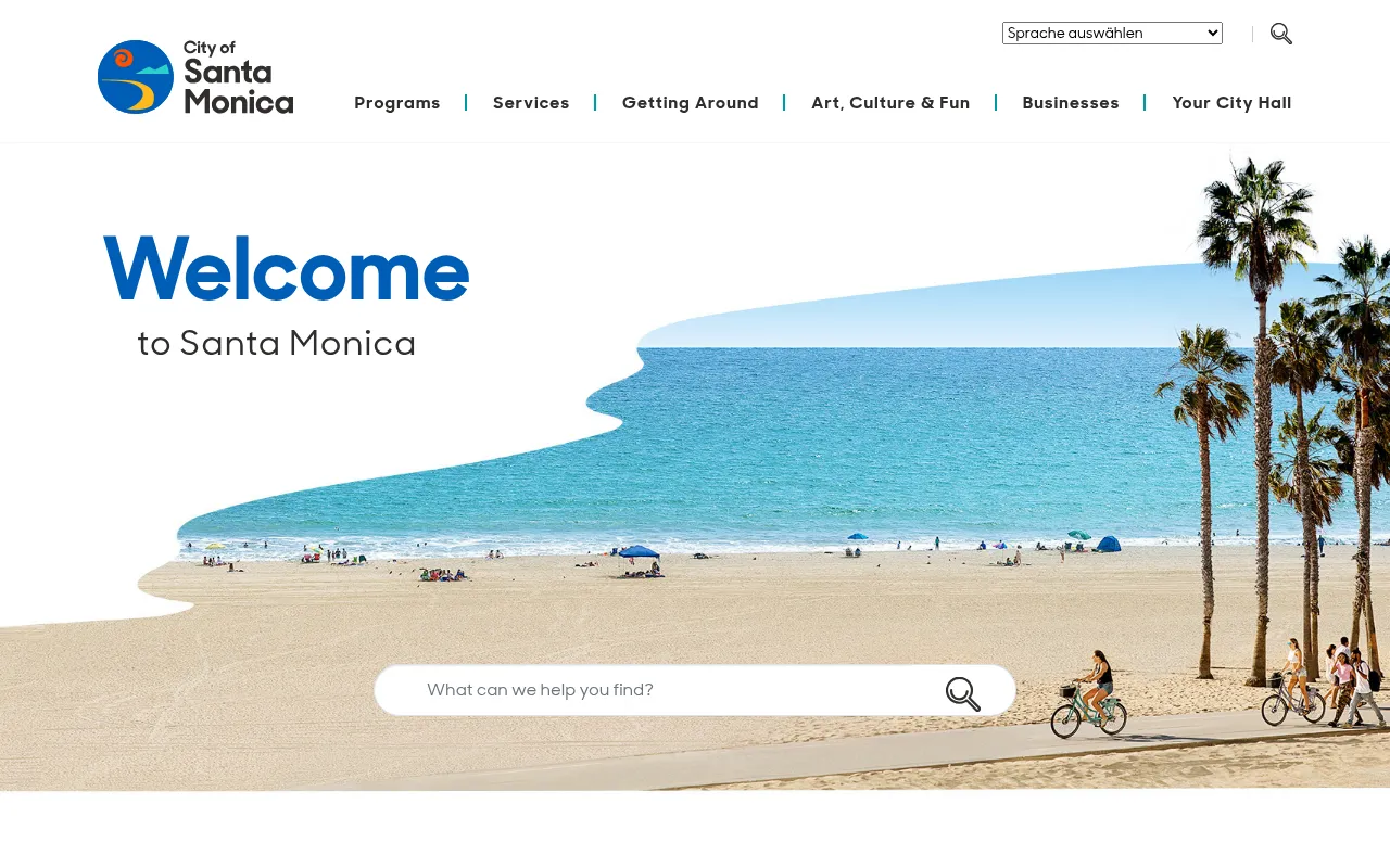 Screenshot of santamonica.gov