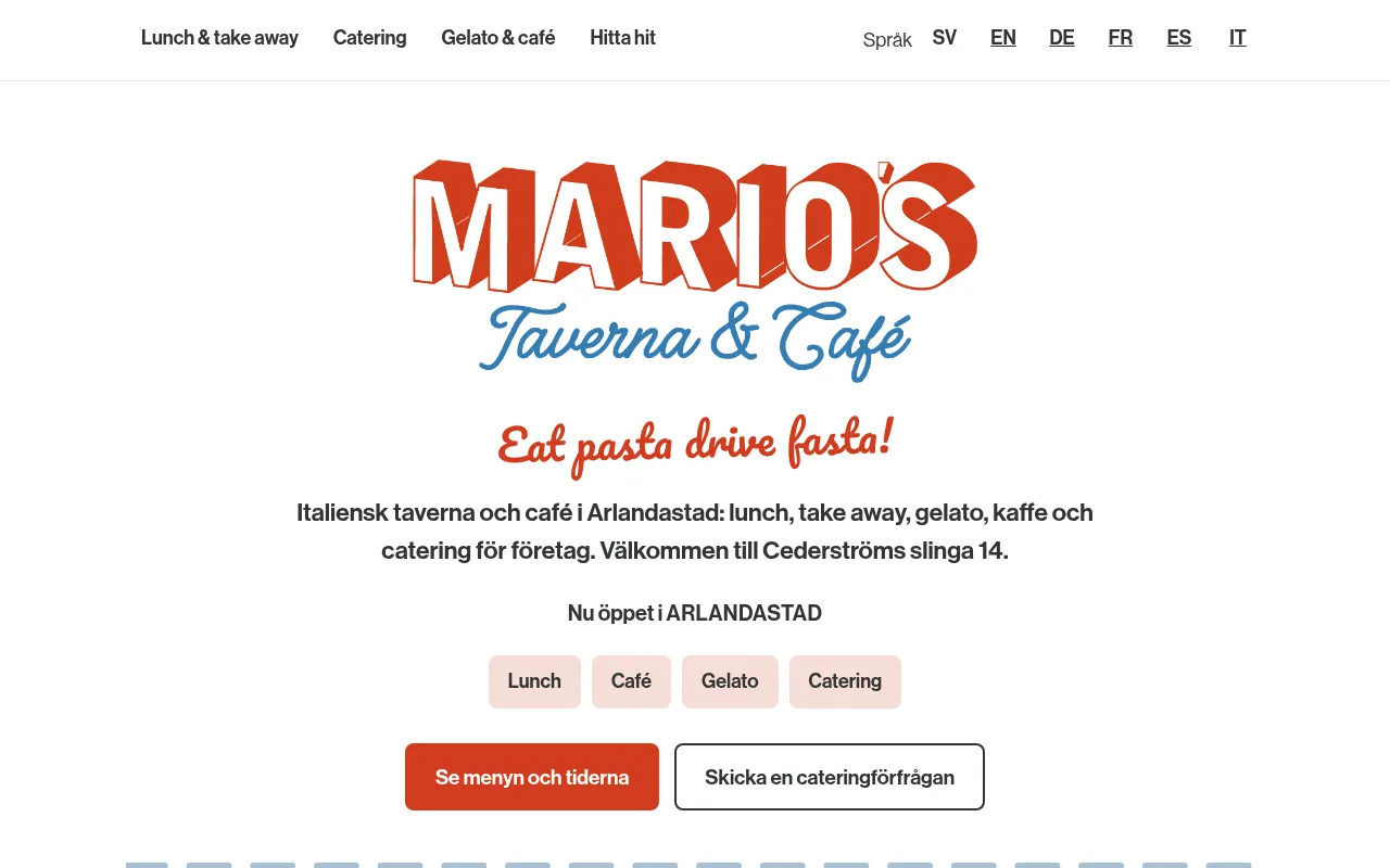 Screenshot of mariostaverna.com
