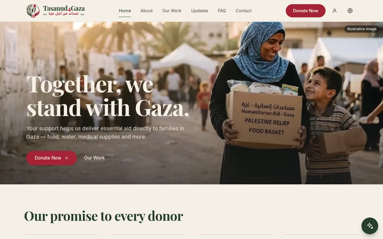 Screenshot of tasanud4gaza.org