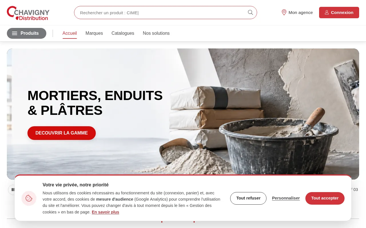 Screenshot of chavignydistribution.fr
