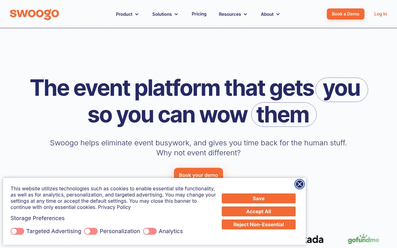Screenshot of swoogo.events