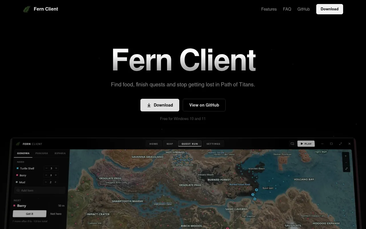 Screenshot of fernclient.neocities.org