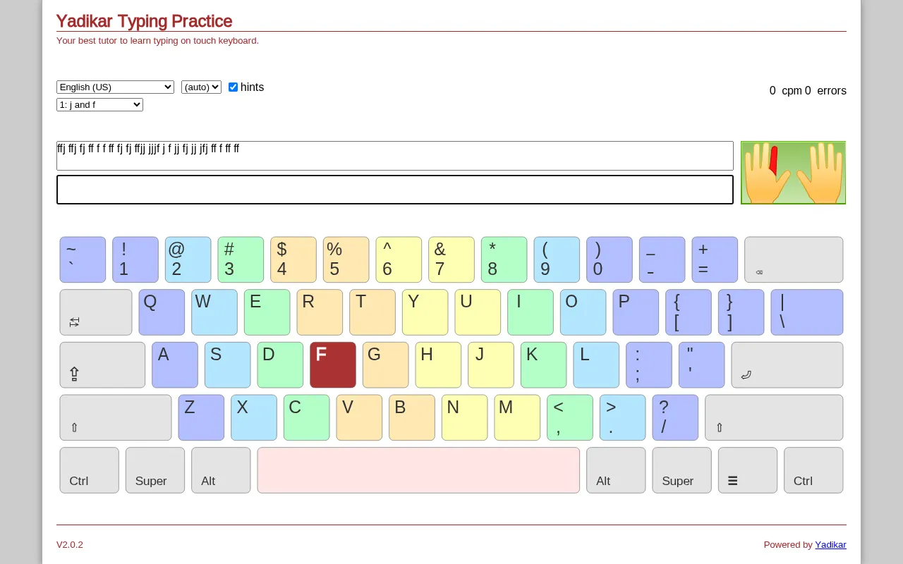 Screenshot of typist.yadikar.it