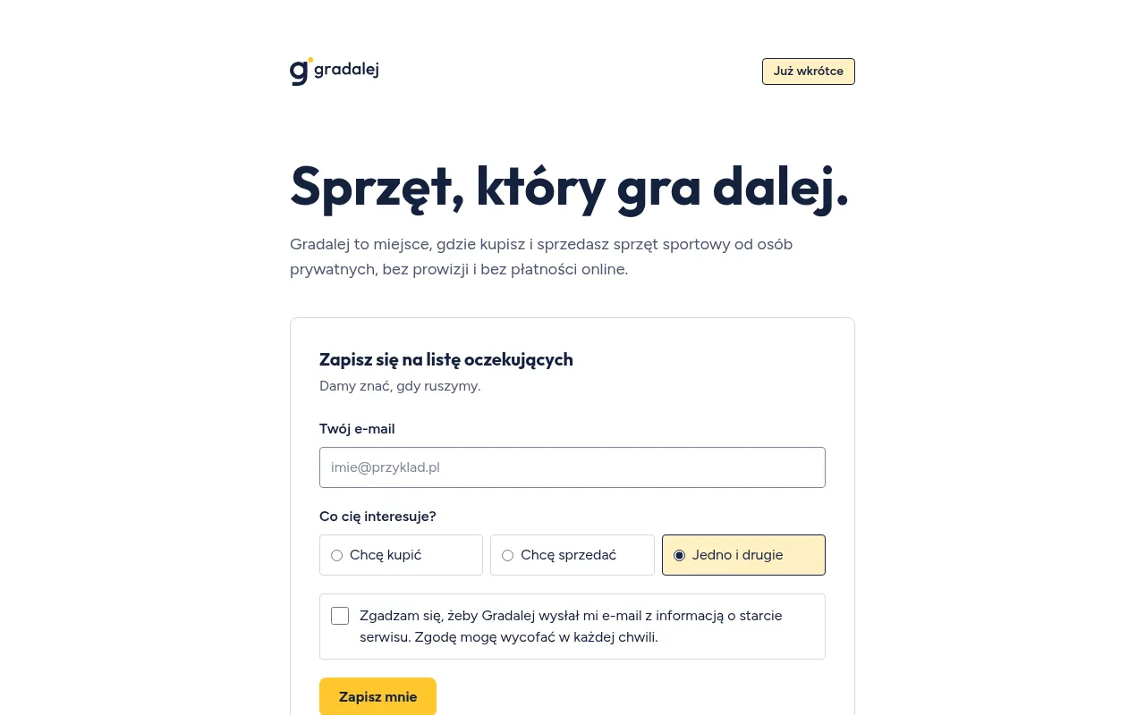 Screenshot of gradalej.pl
