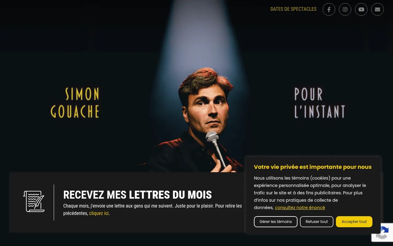 Screenshot of simongouache.com