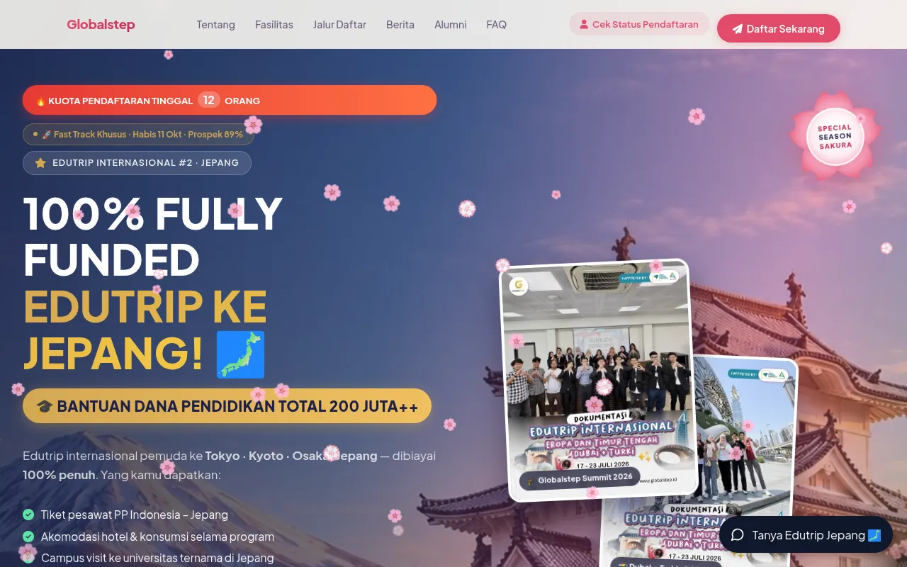 Screenshot of globalstep.id