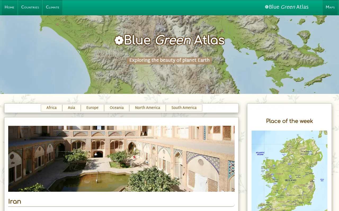 Screenshot of bluegreenatlas.com