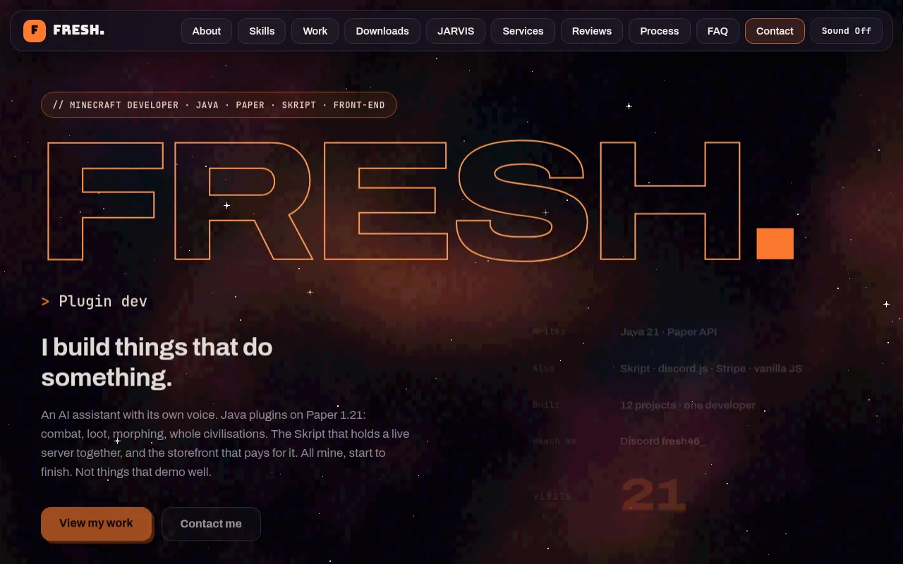 Screenshot of freshy46.github.io