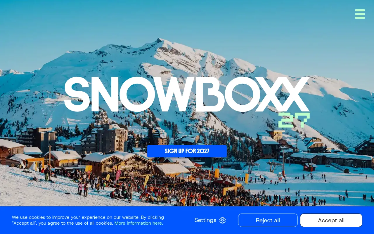 Screenshot of snowboxx.com