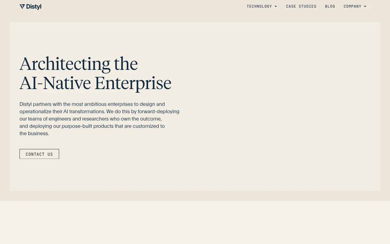 Screenshot of distyl.ai