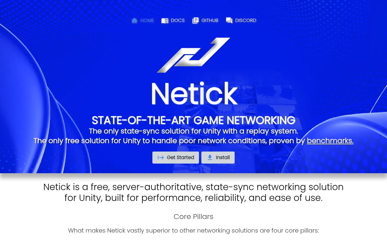 Screenshot of netick.net