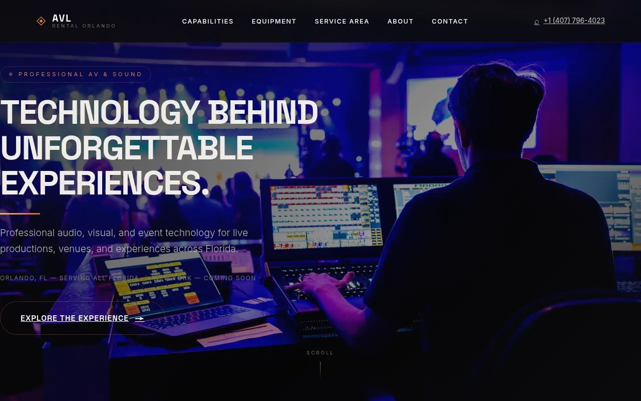 Screenshot of avlrentalorlando.com