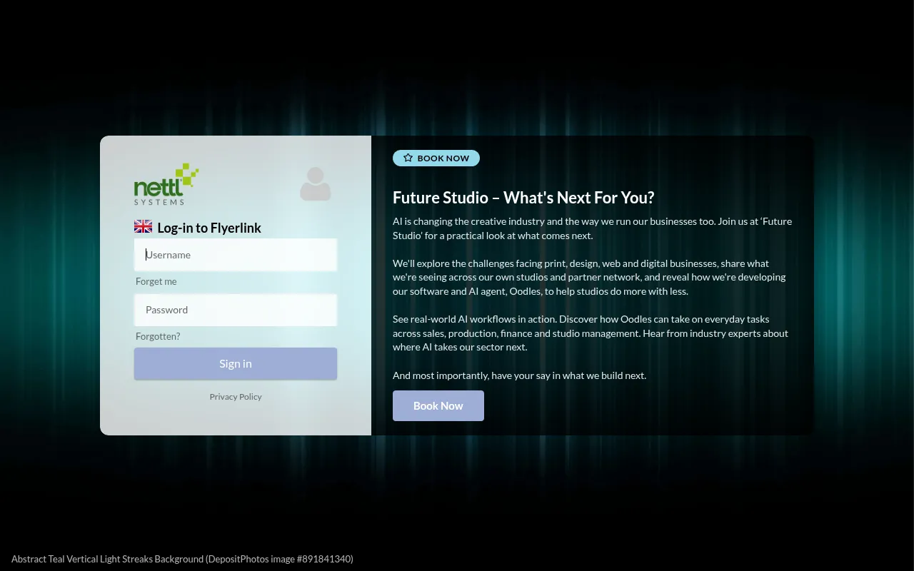 Screenshot of flyerlink.com