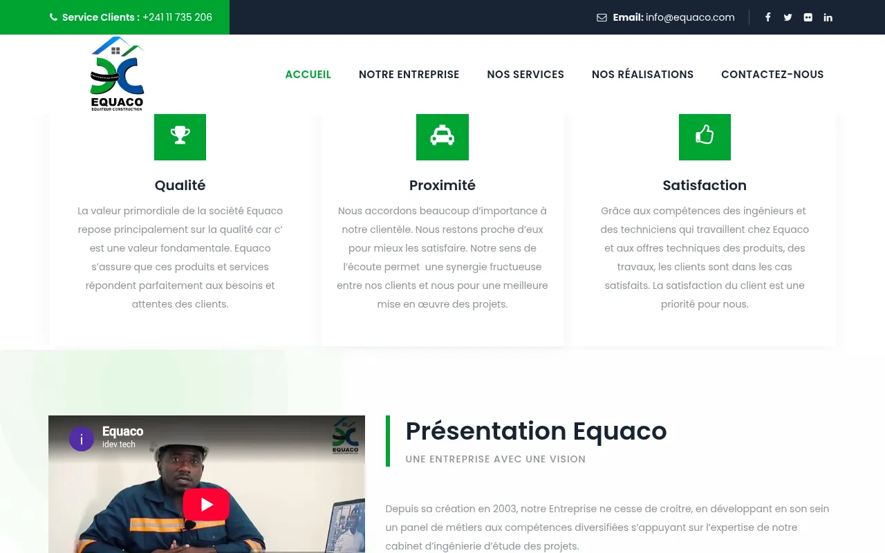 Screenshot of equaco.com