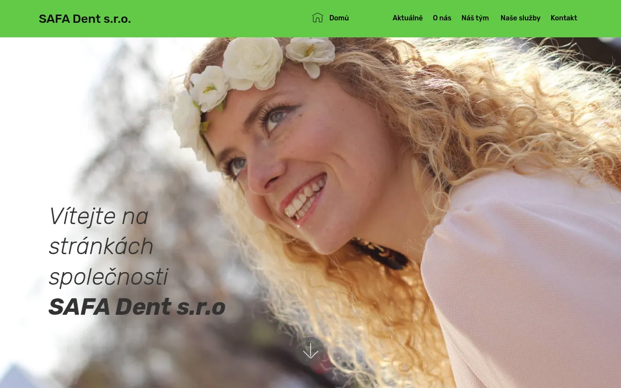 Screenshot of safadent.cz