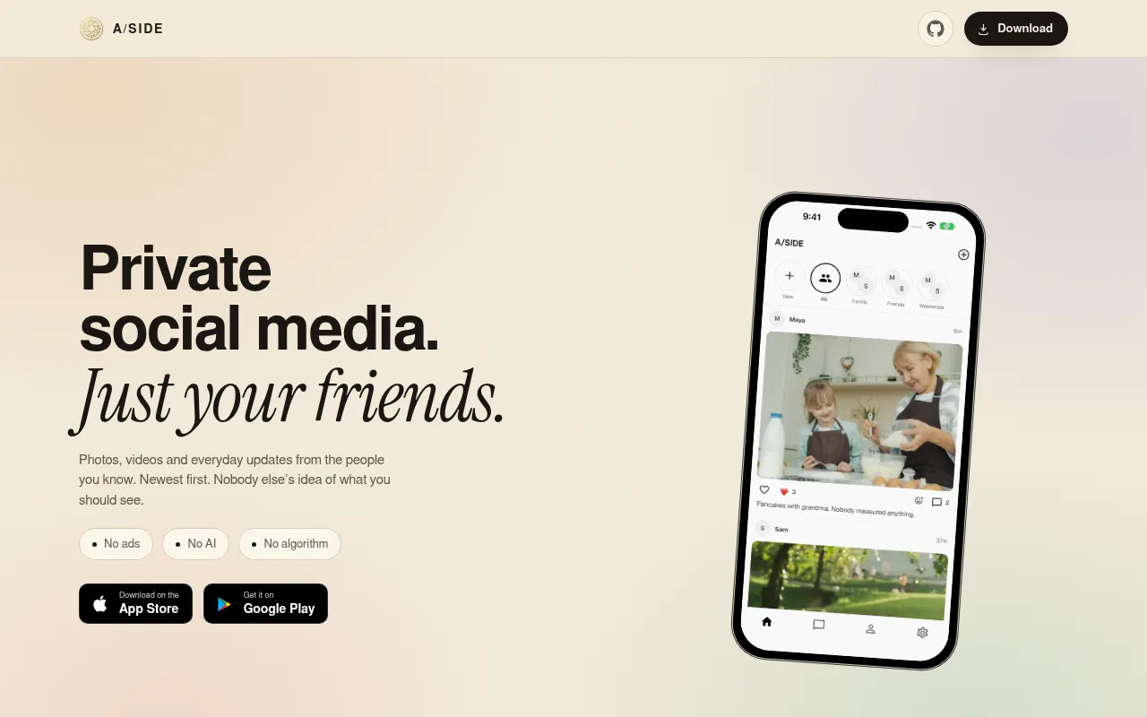 Screenshot of a-side.social